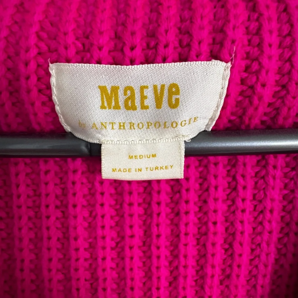 Maeve Women's Bright Pink Cardigan Sweater - Picture 2 of 7